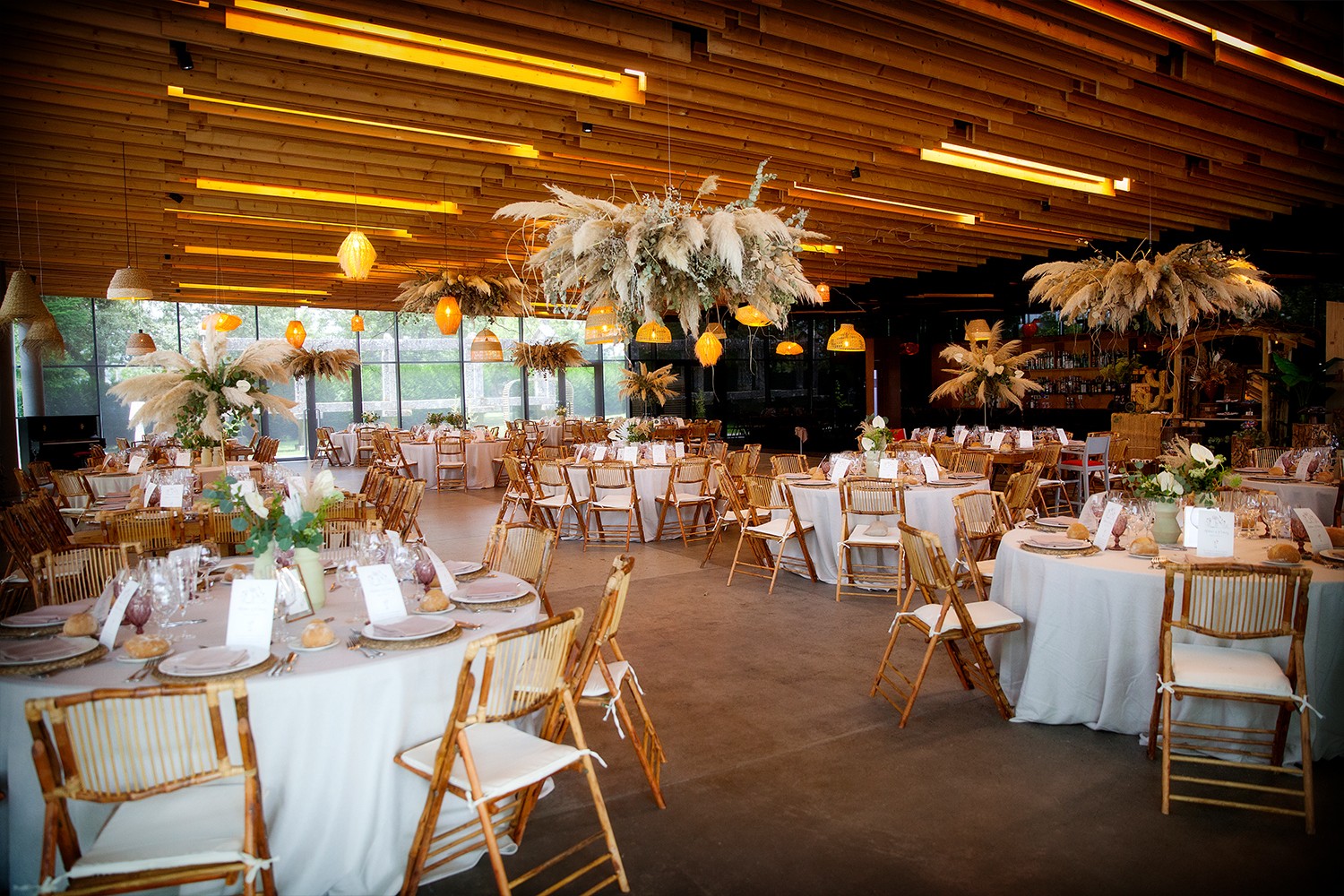Comedor de bodas principal del Pazo Almuzara Imagen del comedor de bodas principal del Pazo Almuzara